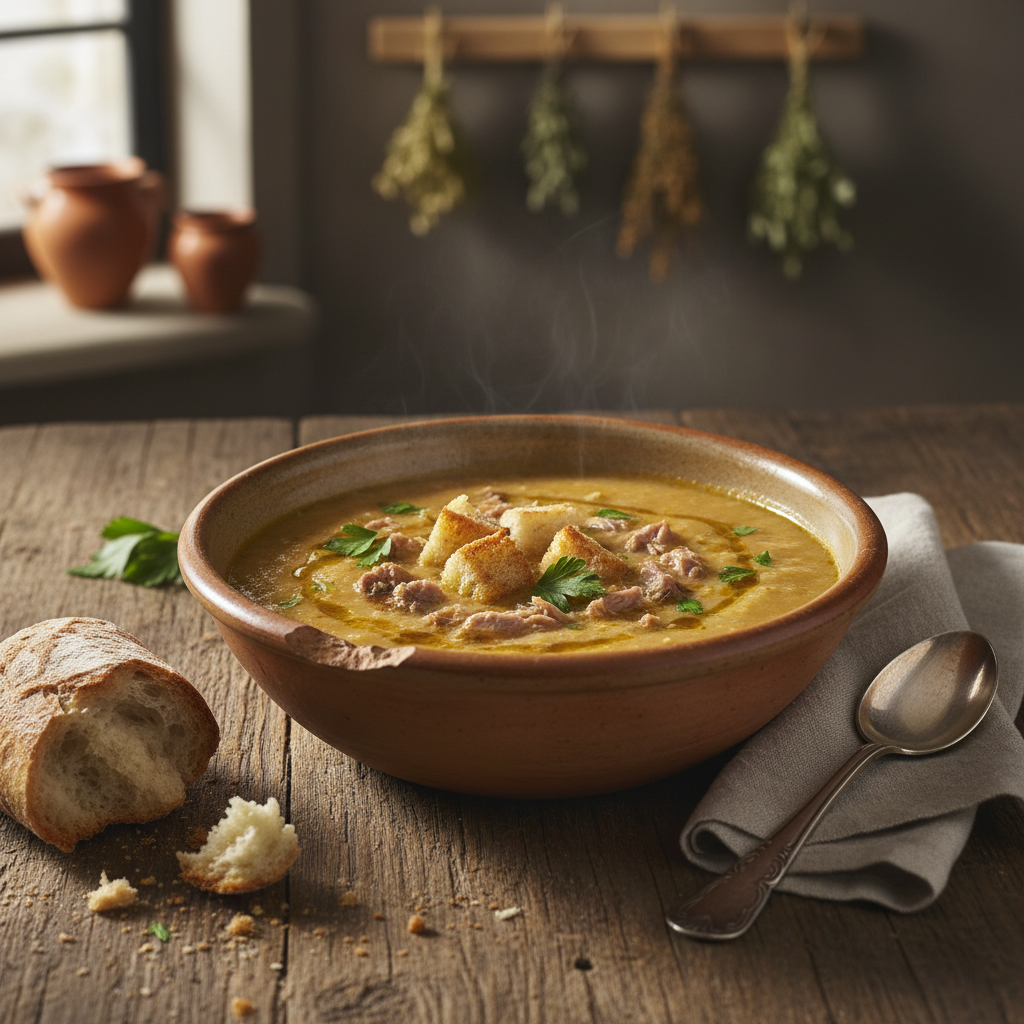 Soupe de Farine et Thon Méditerranéenne