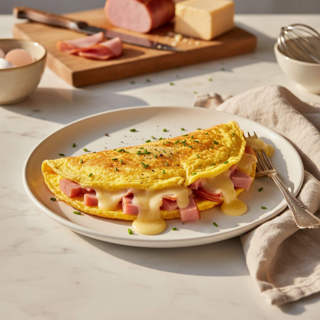 Omelette Jambon-Fromage Simple