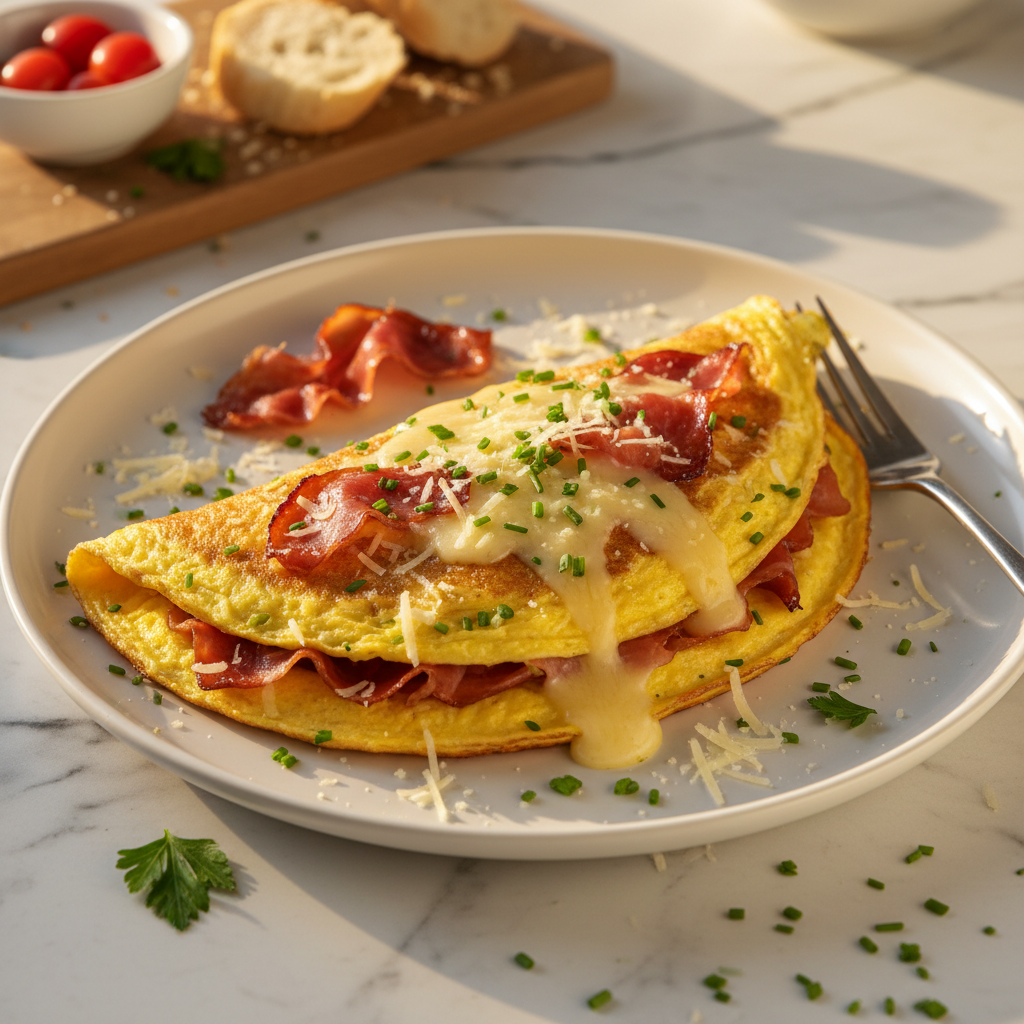Omelette au Jambon et Parmesan