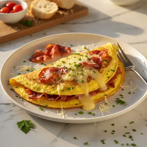 Ham and Parmesan Omelette
