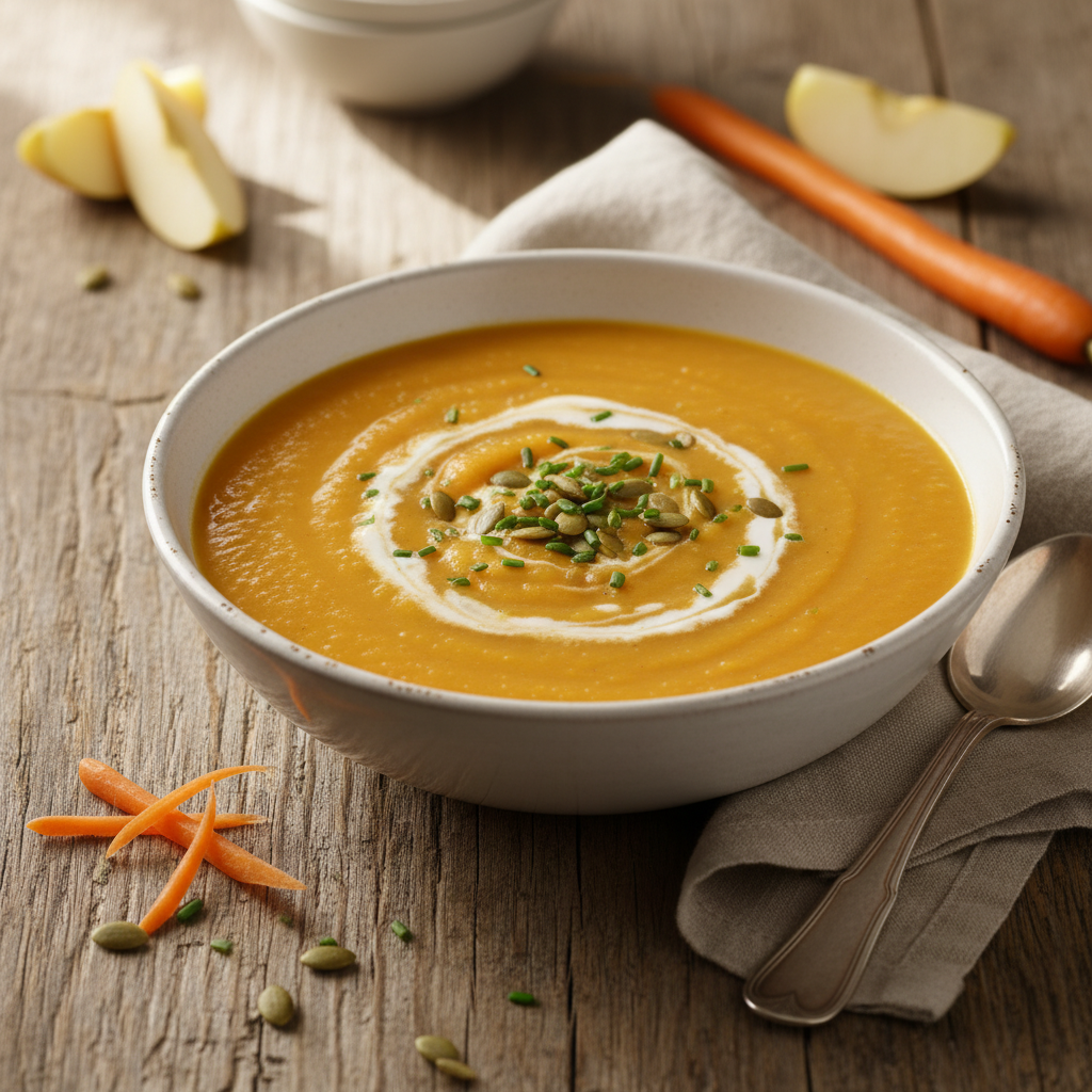 Velouté de carottes et pommes