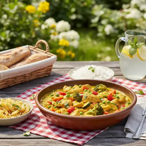 Hähnchen-Gemüse-Curry