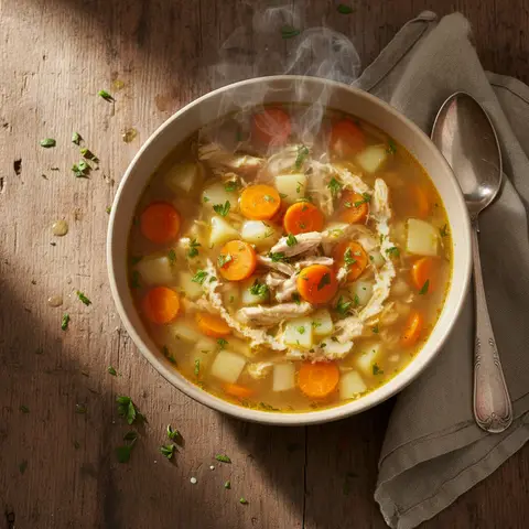 Hähnchen-Möhren-Kartoffel-Suppe