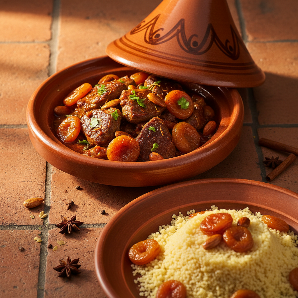 Tajine d'Agneau aux Abricots Secs