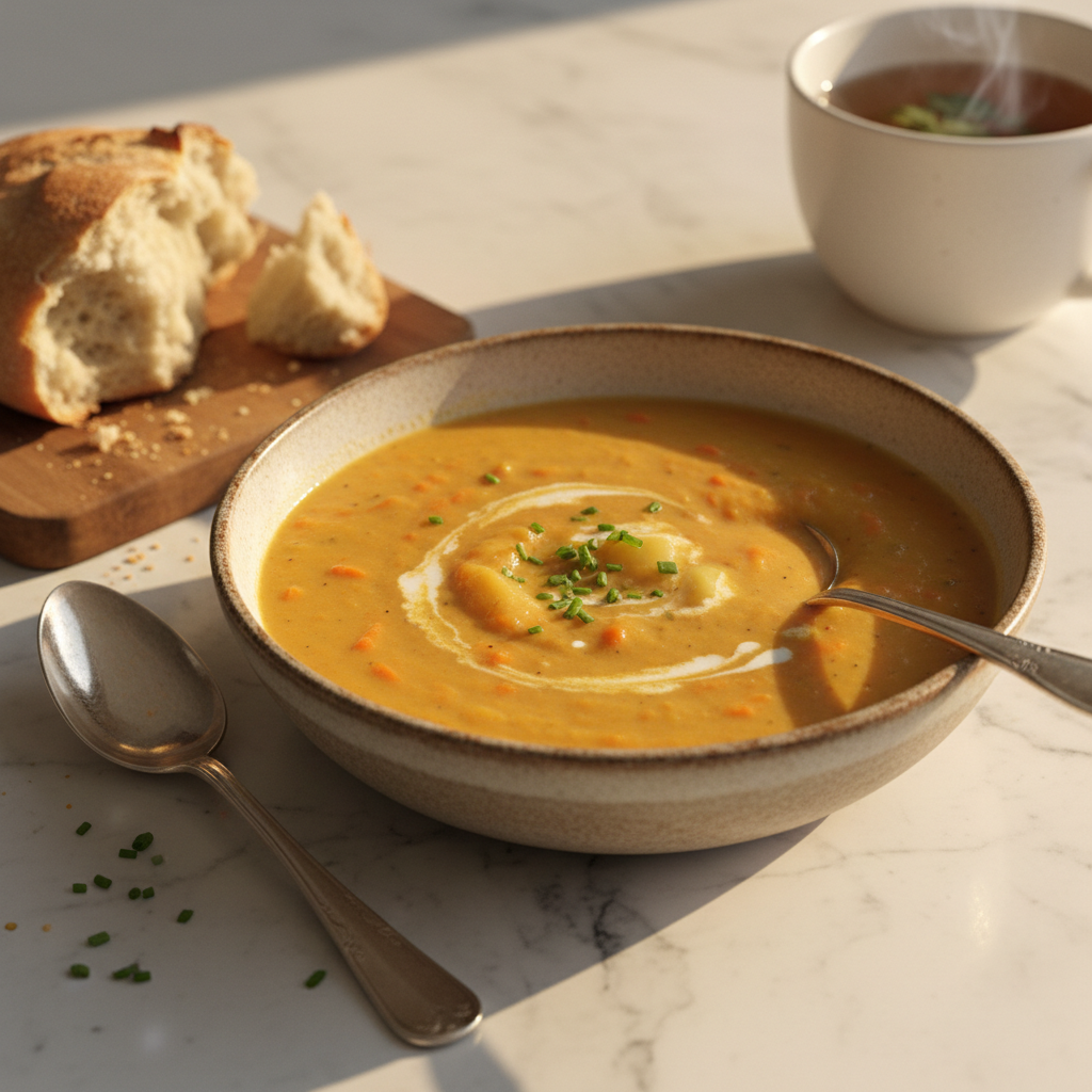Soupe de carottes et pommes de terre