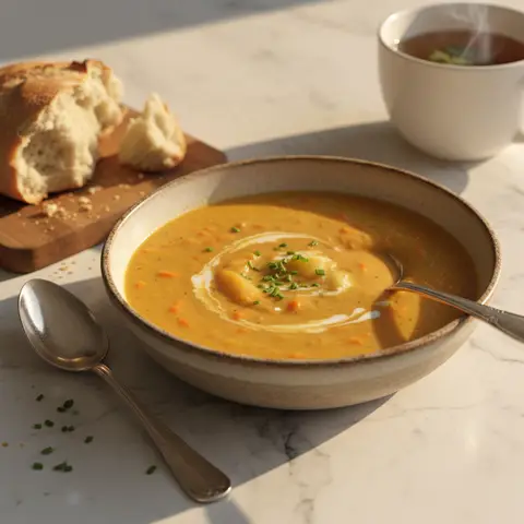 Karotten- und Kartoffelsuppe