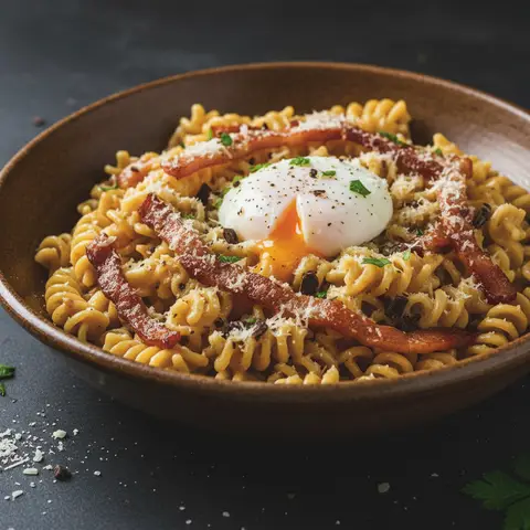 Luxury Carbonara Pasta with Dark Chocolate