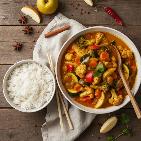 Vegetable Curry with Fruit