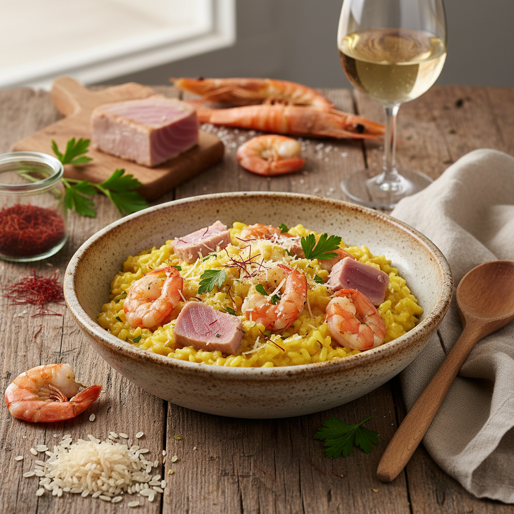 Risotto aux Fruits de Mer et Safran