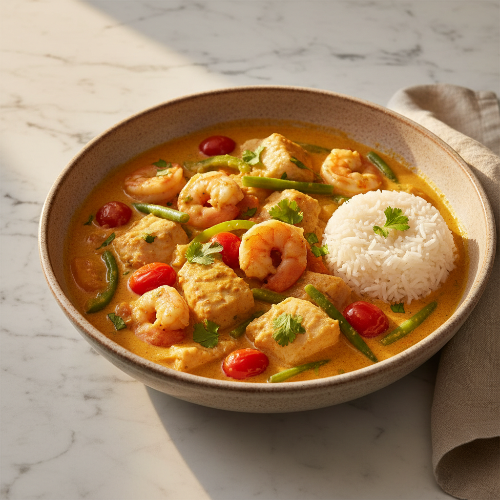 Curry de Poisson et Crevettes