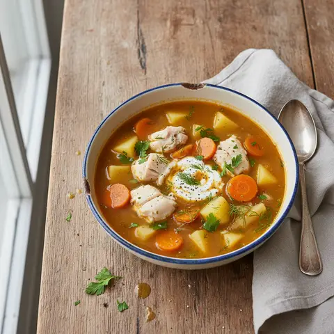 Vegetable Soup with Fish