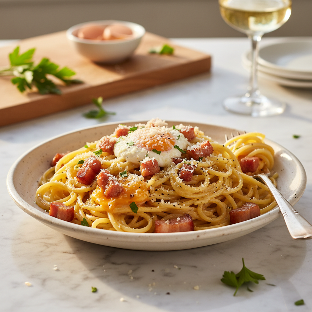 Pâtes à la Carbonara Gourmande