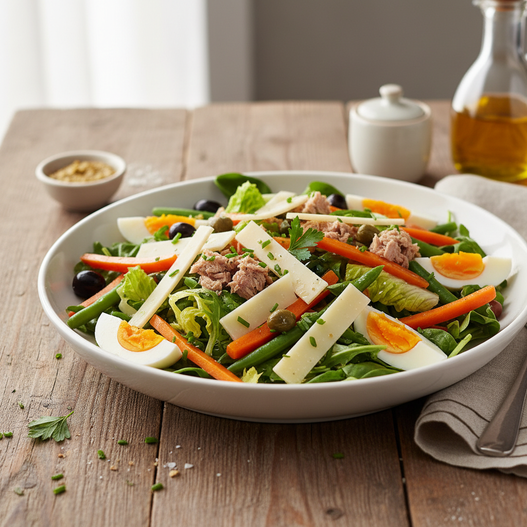 Salade Composee Thon, Carottes et Gruyere