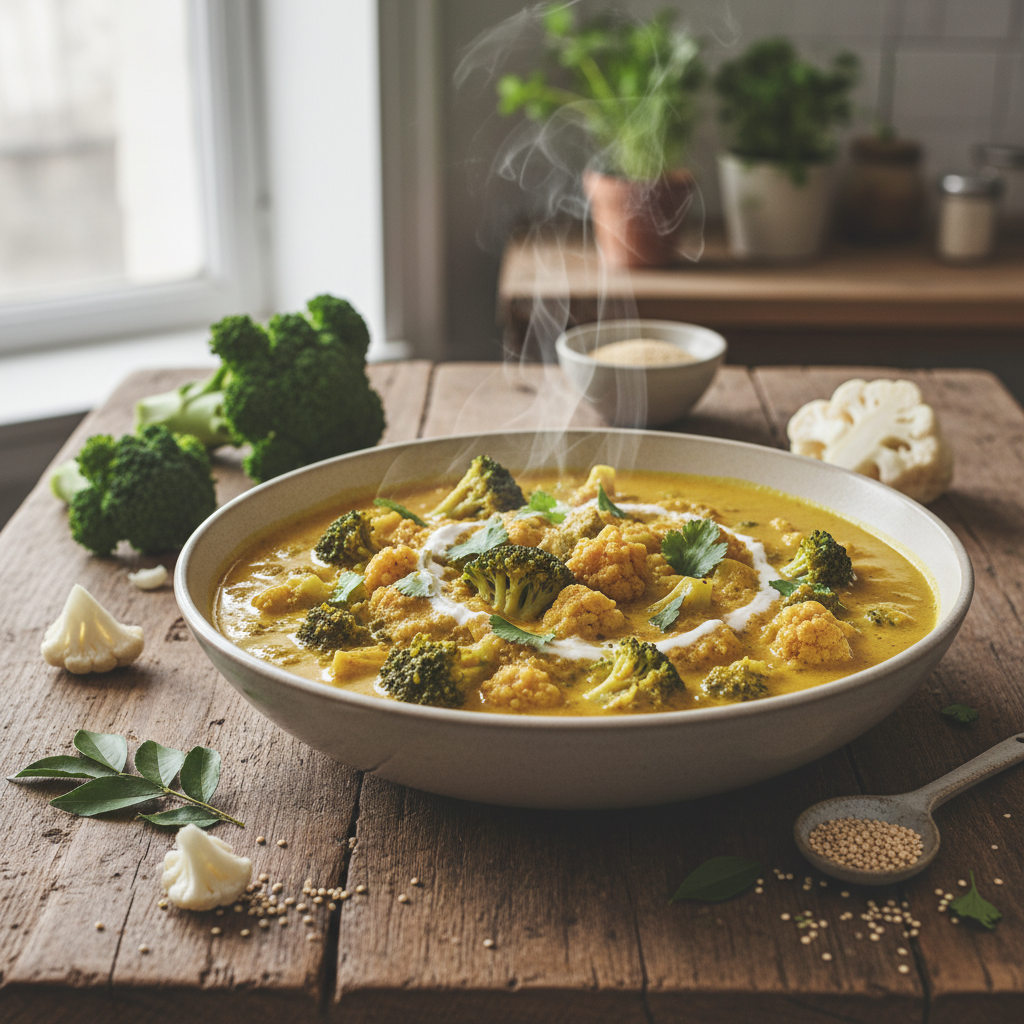 Curry Asiatique de Brocoli et Chou-fleur