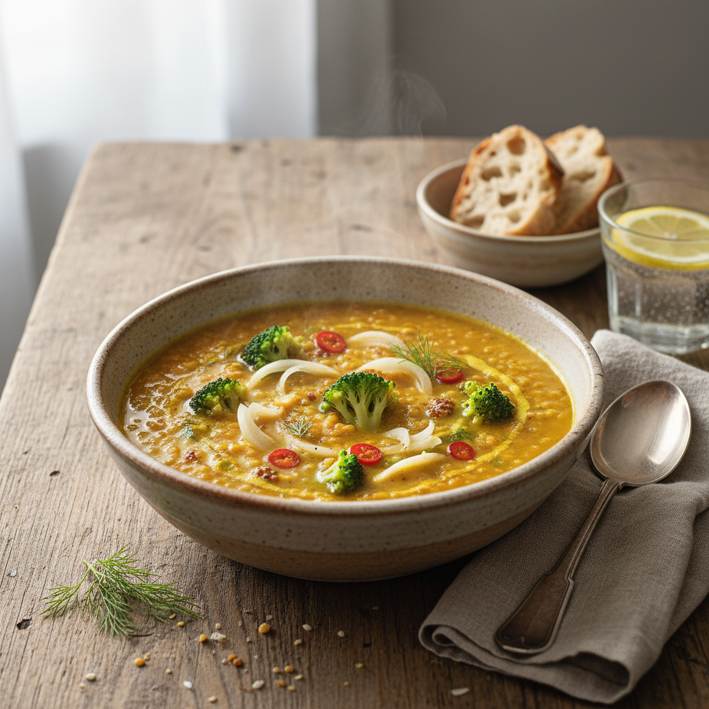 Soupe Asiatique Lentilles-Fenouil-Brocoli