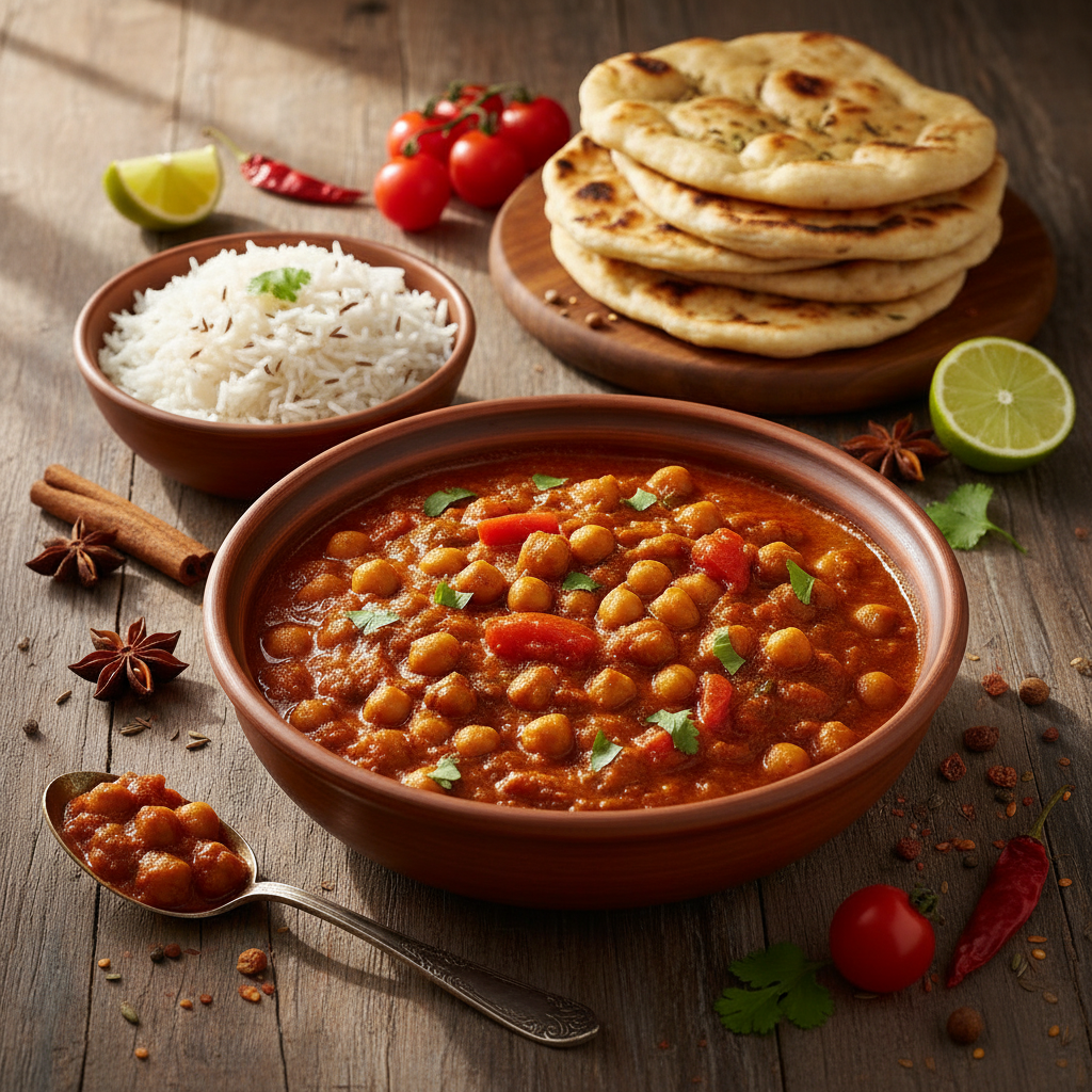 Curry de Pois Chiches et Tomate