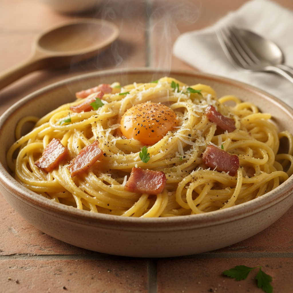 Pâtes à la Carbonara Simplifiée
