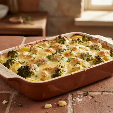 Broccoli and Potato Gratin