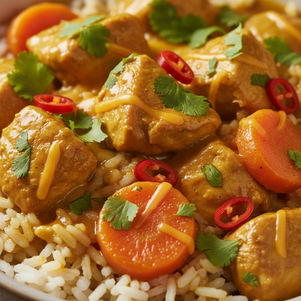Curry de Poulet aux Carottes et Riz