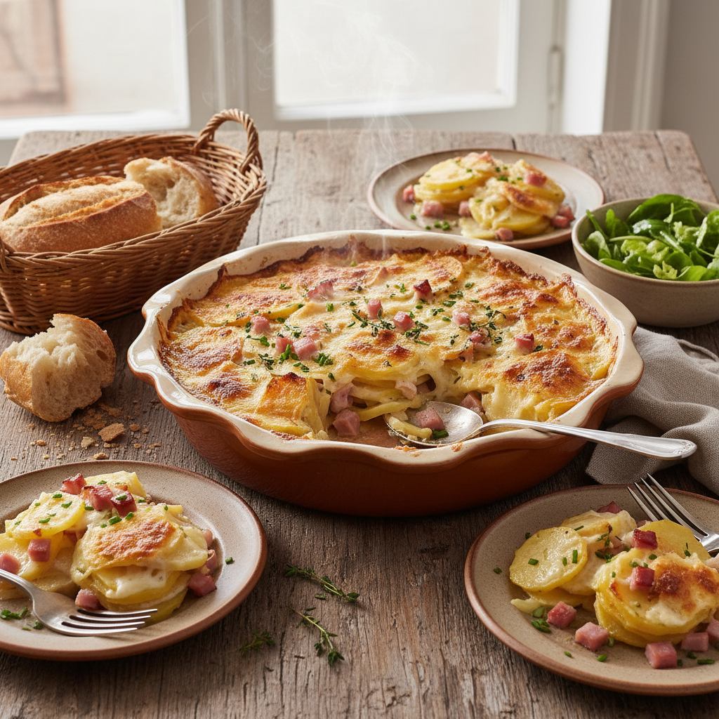 Gratin de Pommes de Terre et Jambon