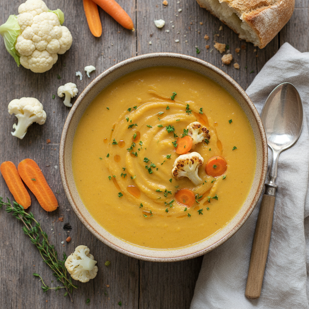Soupe Crème de Chou-Fleur et Carottes