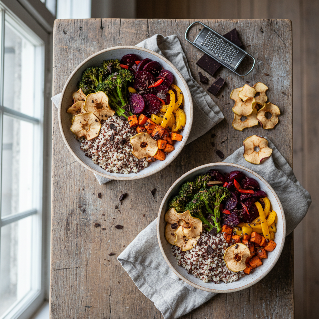 Bowls Quinoa et Légumes Rôtis