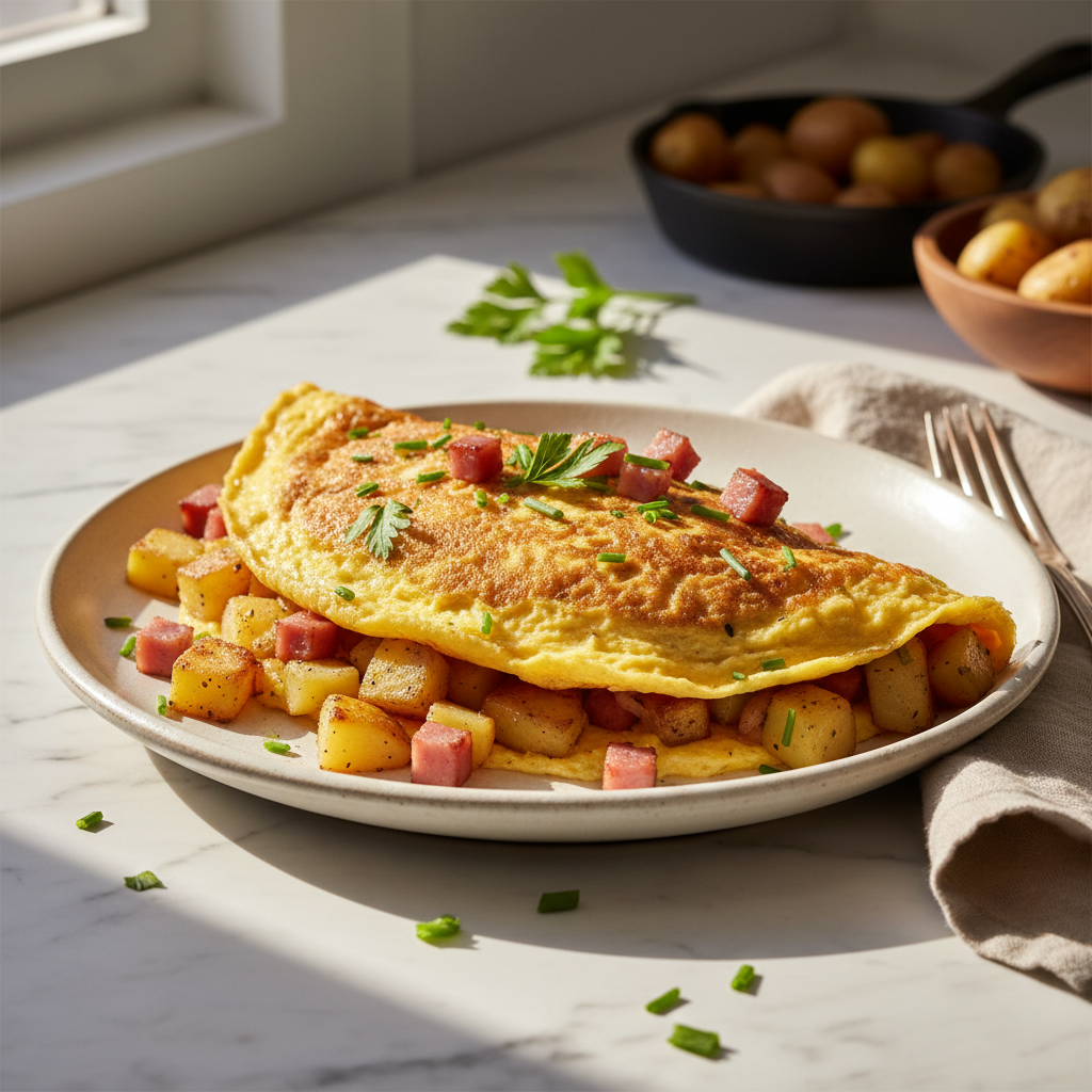 Omelette Jambon-Pommes de Terre