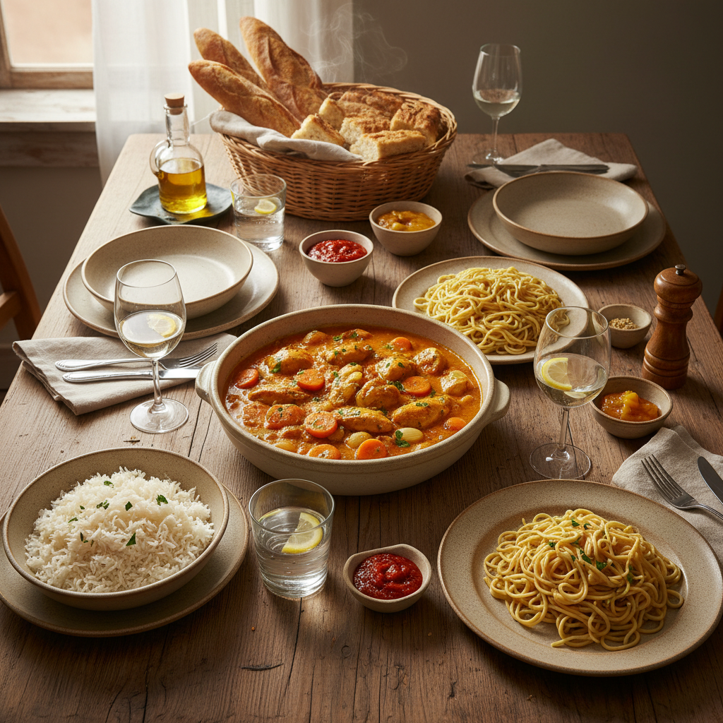 Curry de Poulet à la Tomate et Carotte