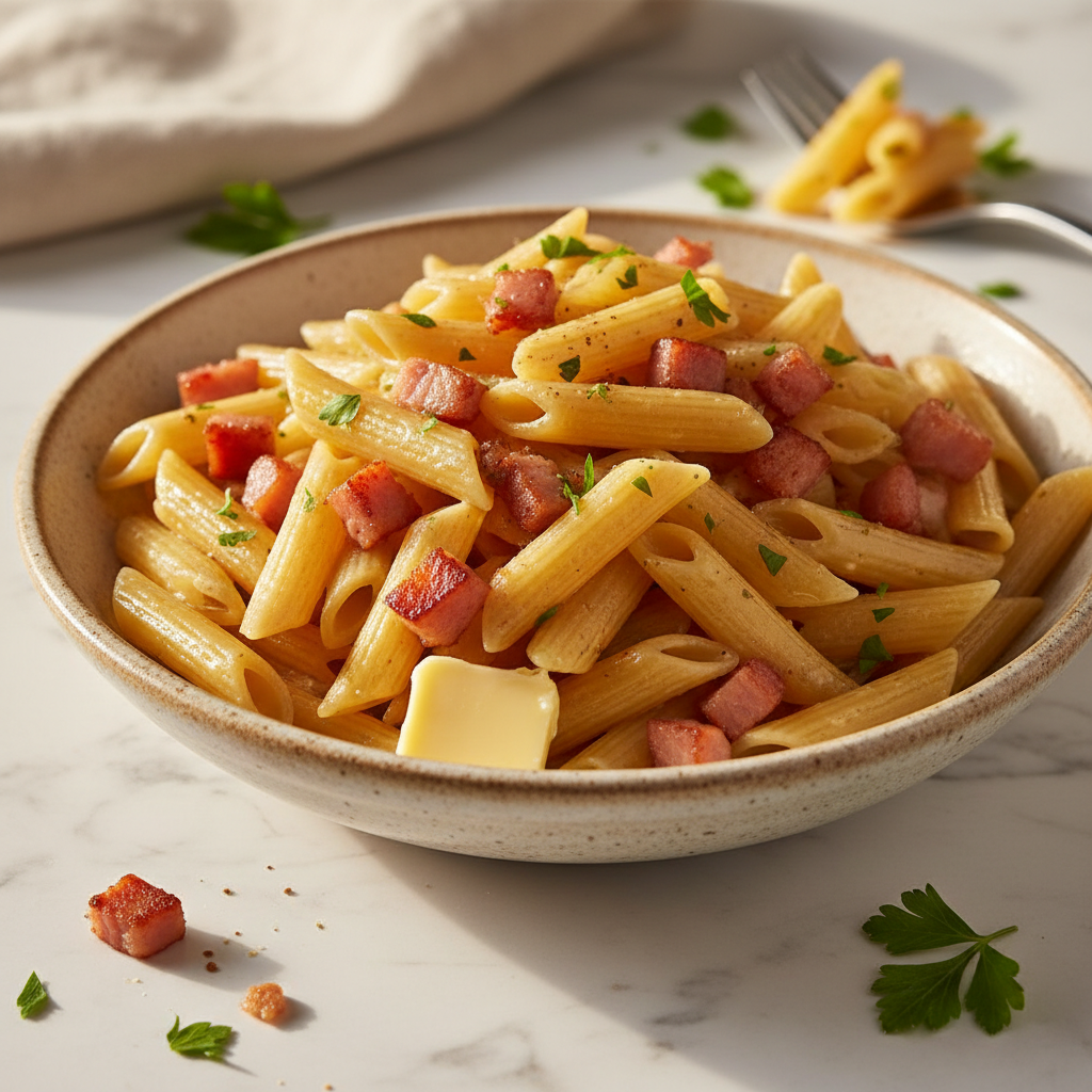 Pâtes au Jambon et Beurre