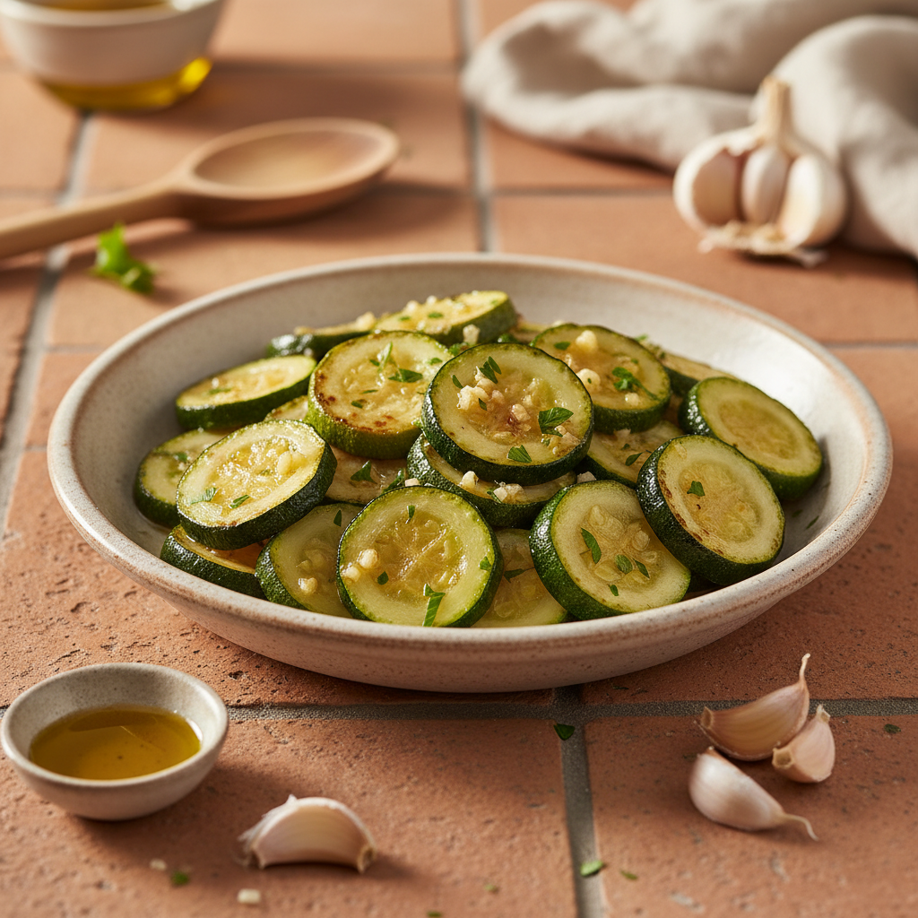 Courgettes sautées à l'ail