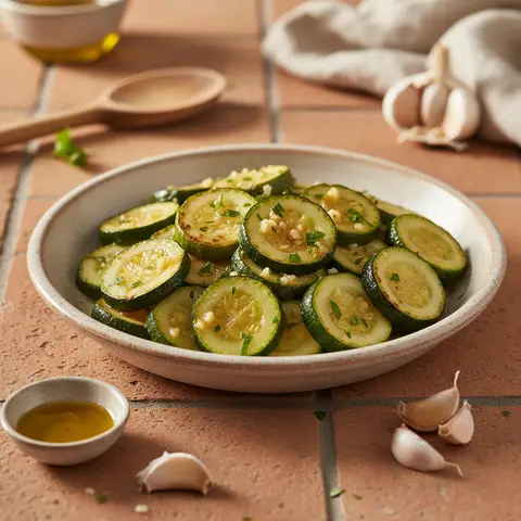 Gebratene Zucchini mit Knoblauch