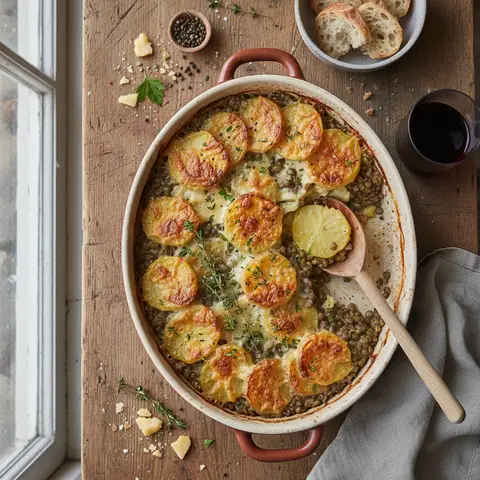 Potato and Lentil Gratin