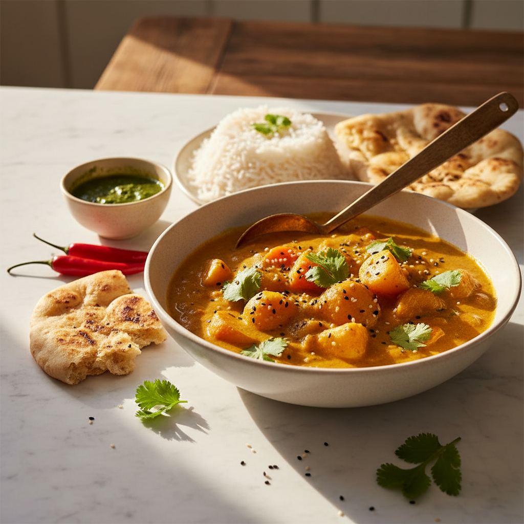 Curry de Pommades de Terre et Carottes