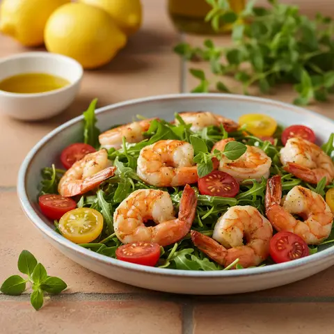Mediterranean Grilled Shrimp Salad