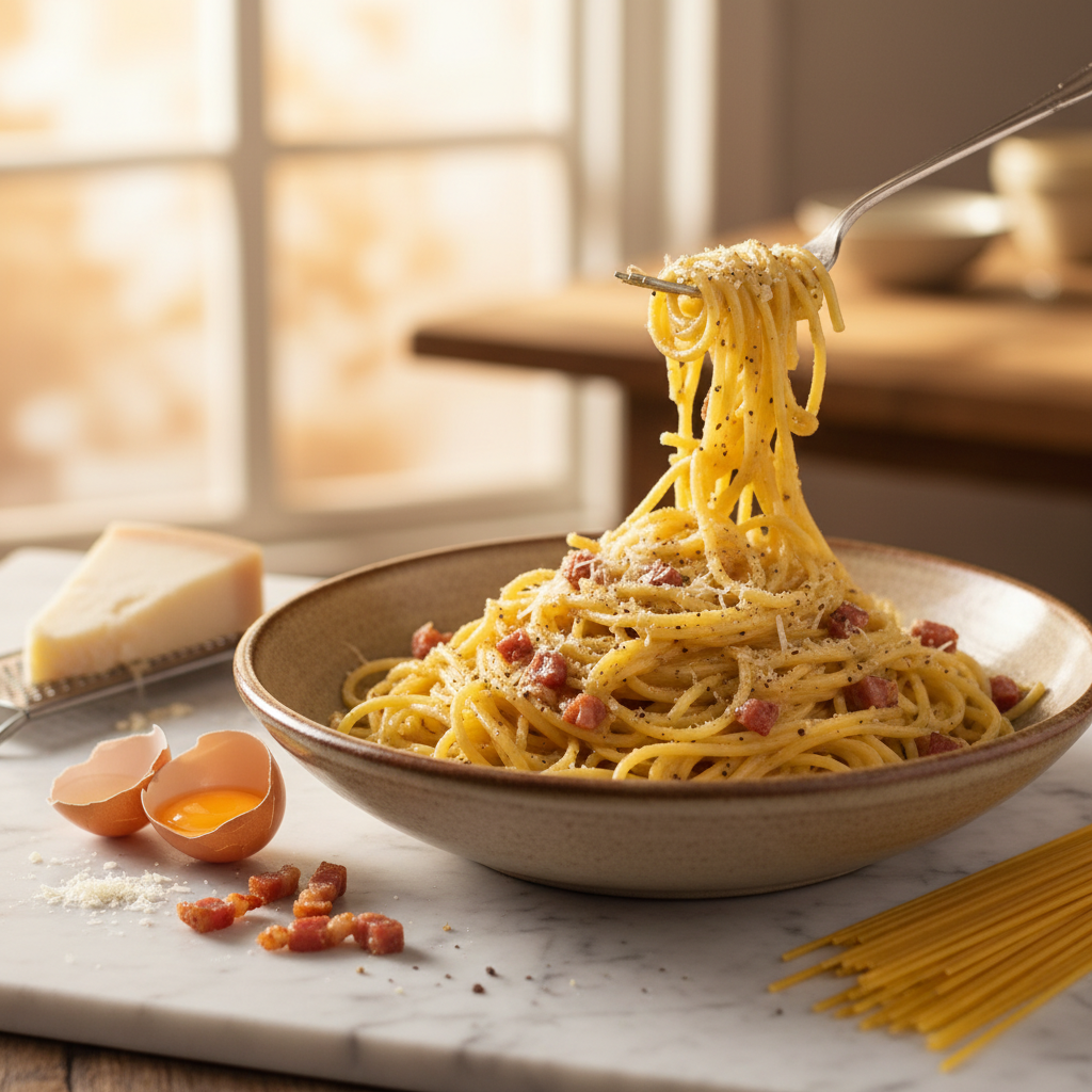 Pâtes à la carbonara maison