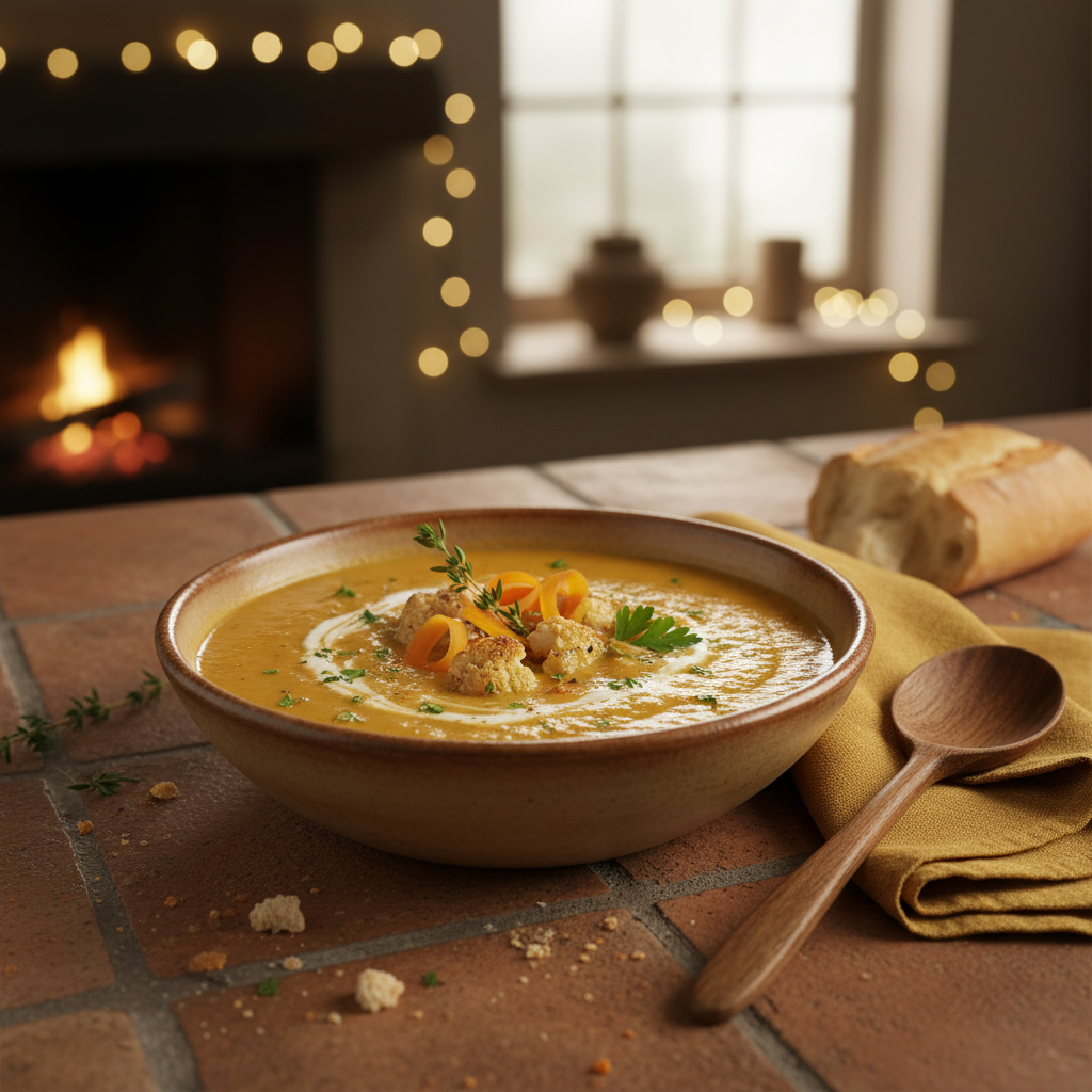 Soupe Crémeuse Carotte-Chou-fleur