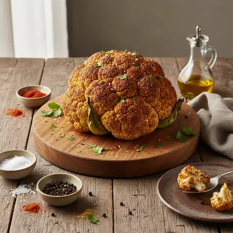 Crispy Roasted Cauliflower with Spices
