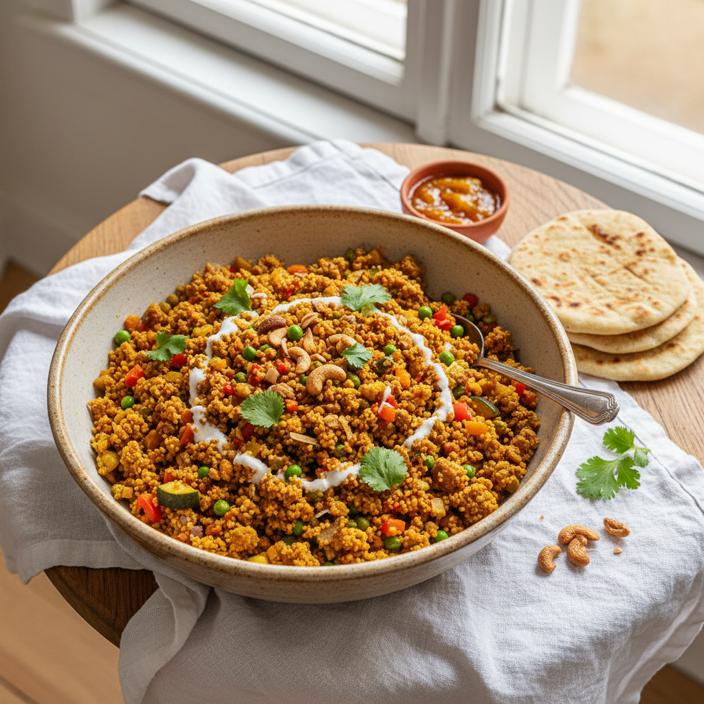 Semoule aux Légumes et Curry Doux