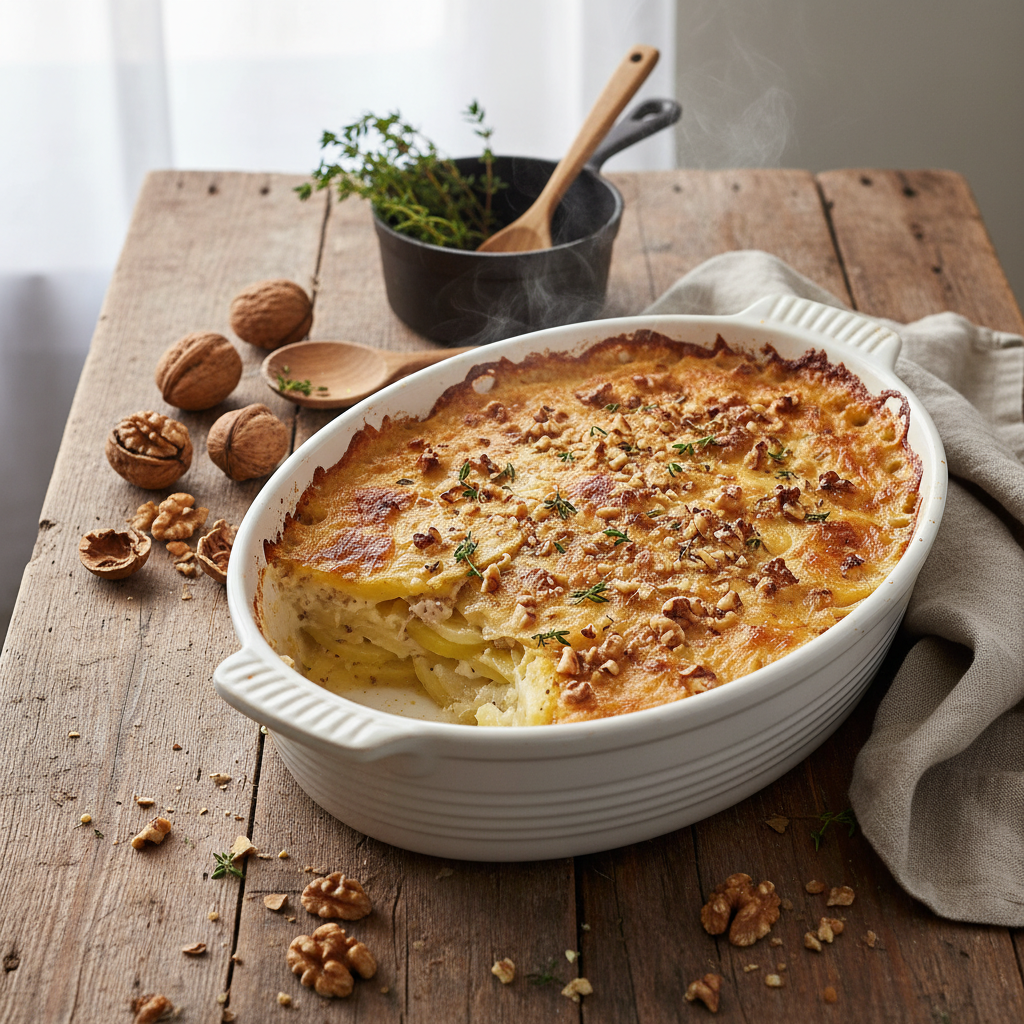Gratin de Pommes de Terre aux Noix