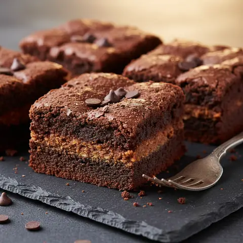 Chocolate Brownies with Lentil Center