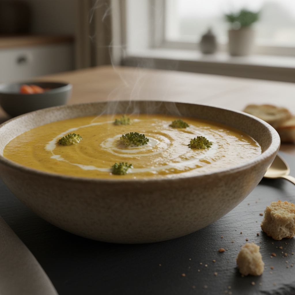 Soupe de Carottes et Broccoli au Fromage