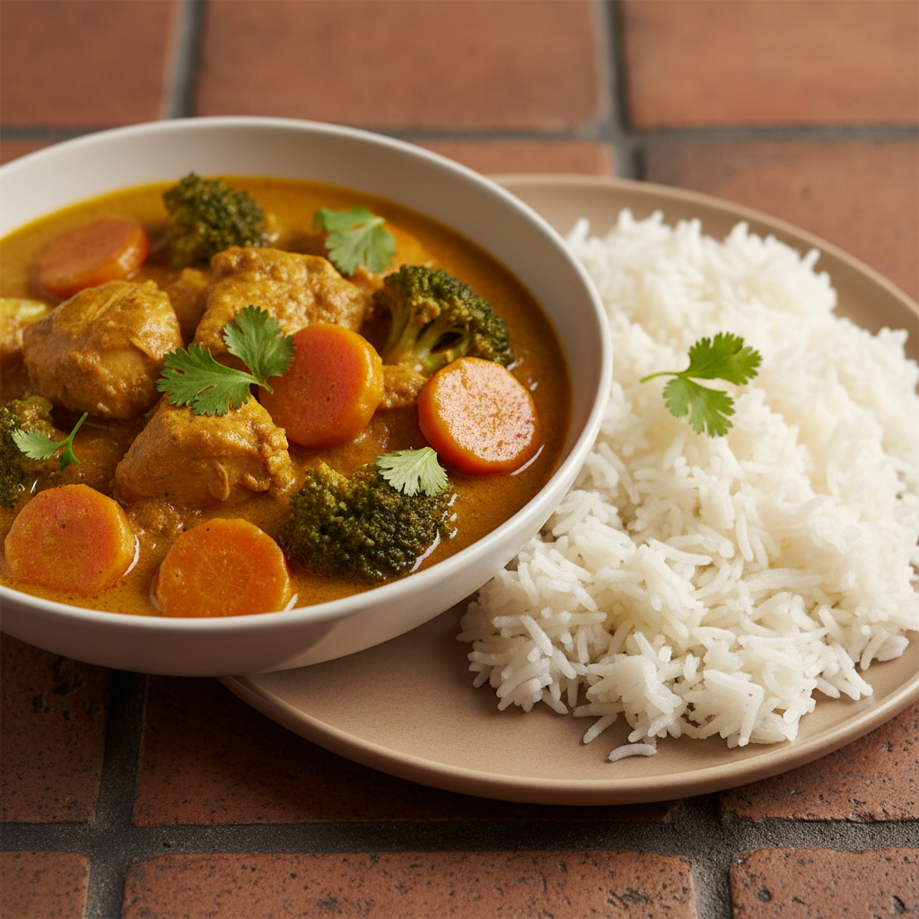 Curry de poulet aux légumes
