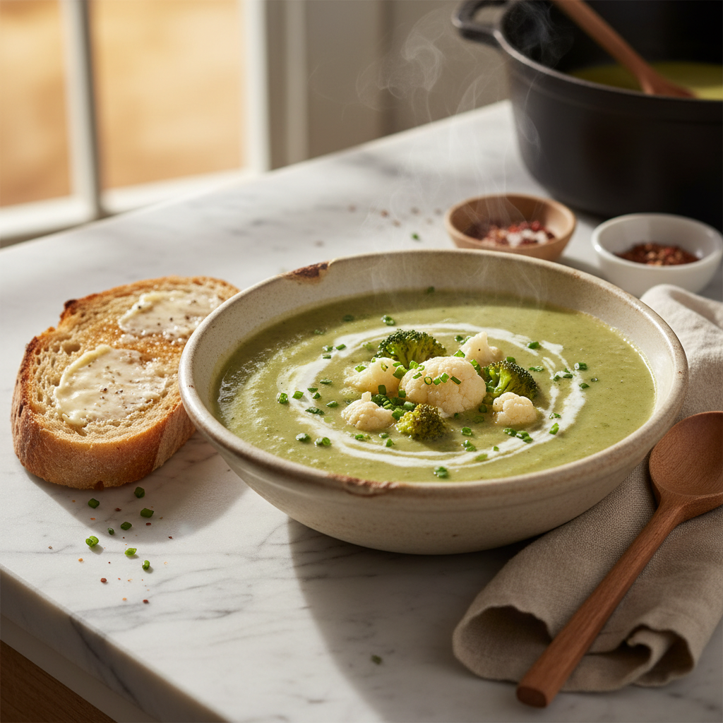 Soupe Crémeuse Chou-fleur Brocoli