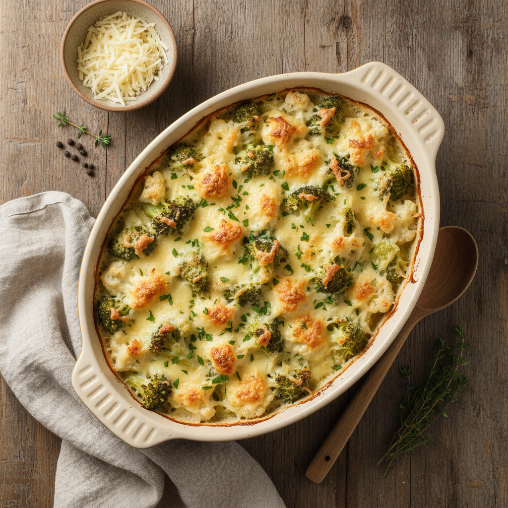 Gratin de Chou-fleur et Brocoli