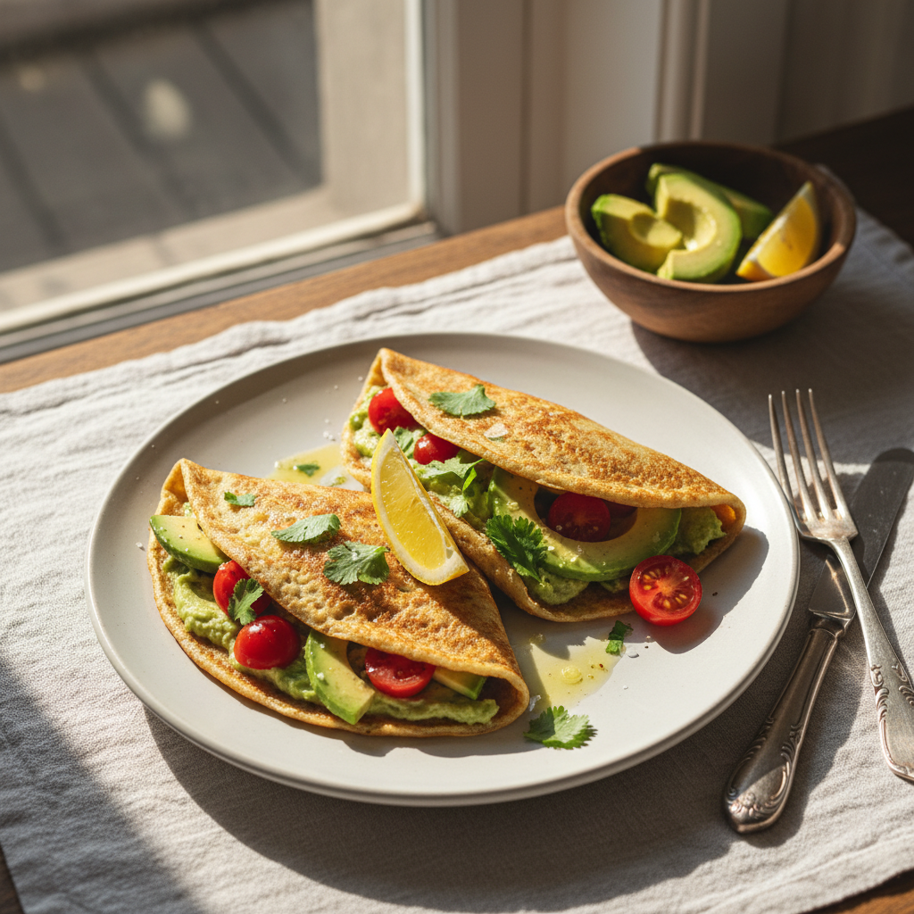 Crêpes Bretonnes Salées aux Avocats et Tomate