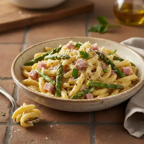 Carbonara mit Spargel