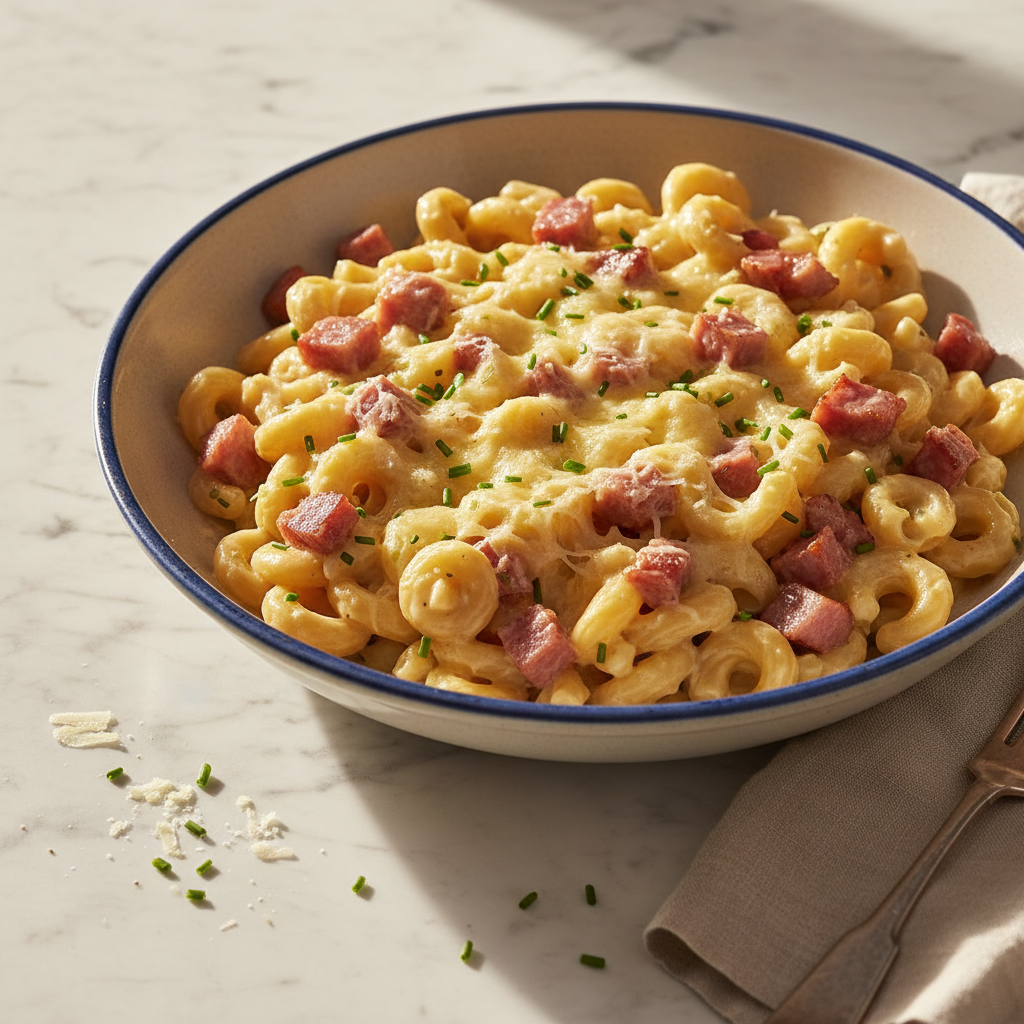 Pâtes au Gruyère et Jambon