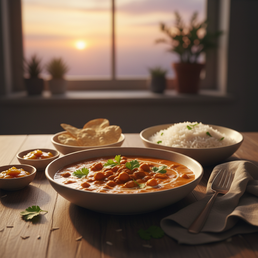 Curry de Pois Chiches et Riz