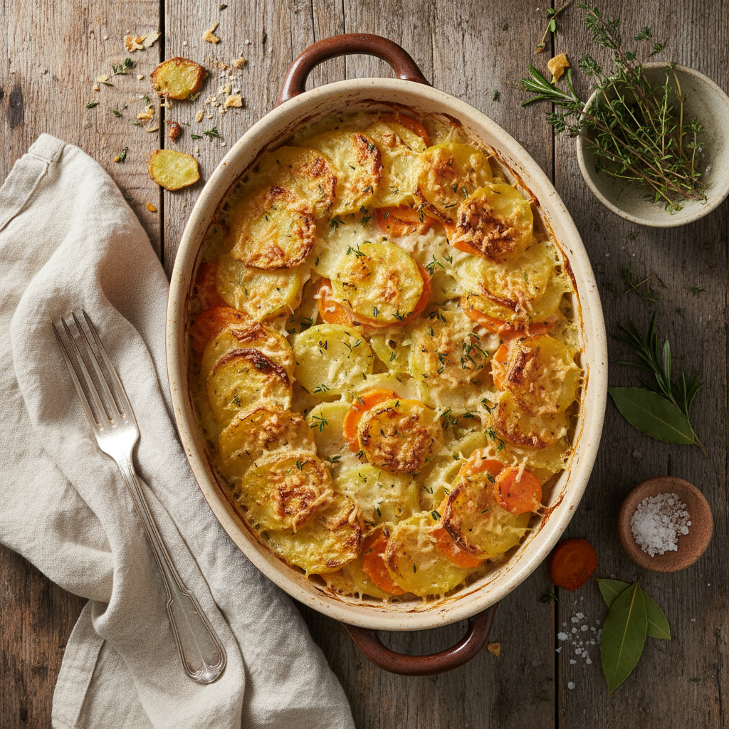 Gratin de Pommes de Terre et Carottes