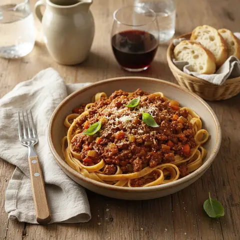 Hausgemachte Pasta Bolognese